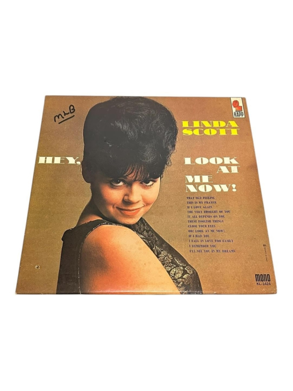 Vintage Linda Scott Vinyl LP Hey, Look At Me Now! Kapp Pop Vocal Black Canada